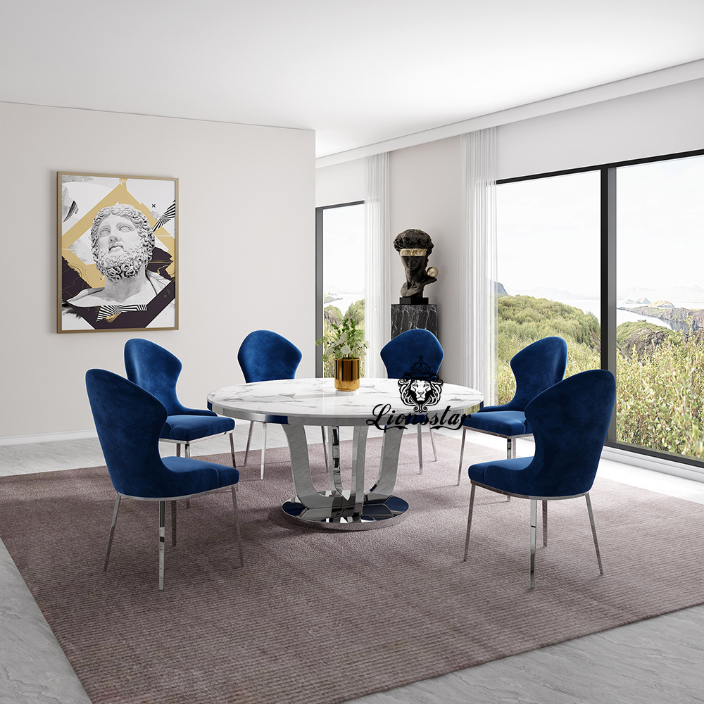 Designer Esstisch Silver Lotus