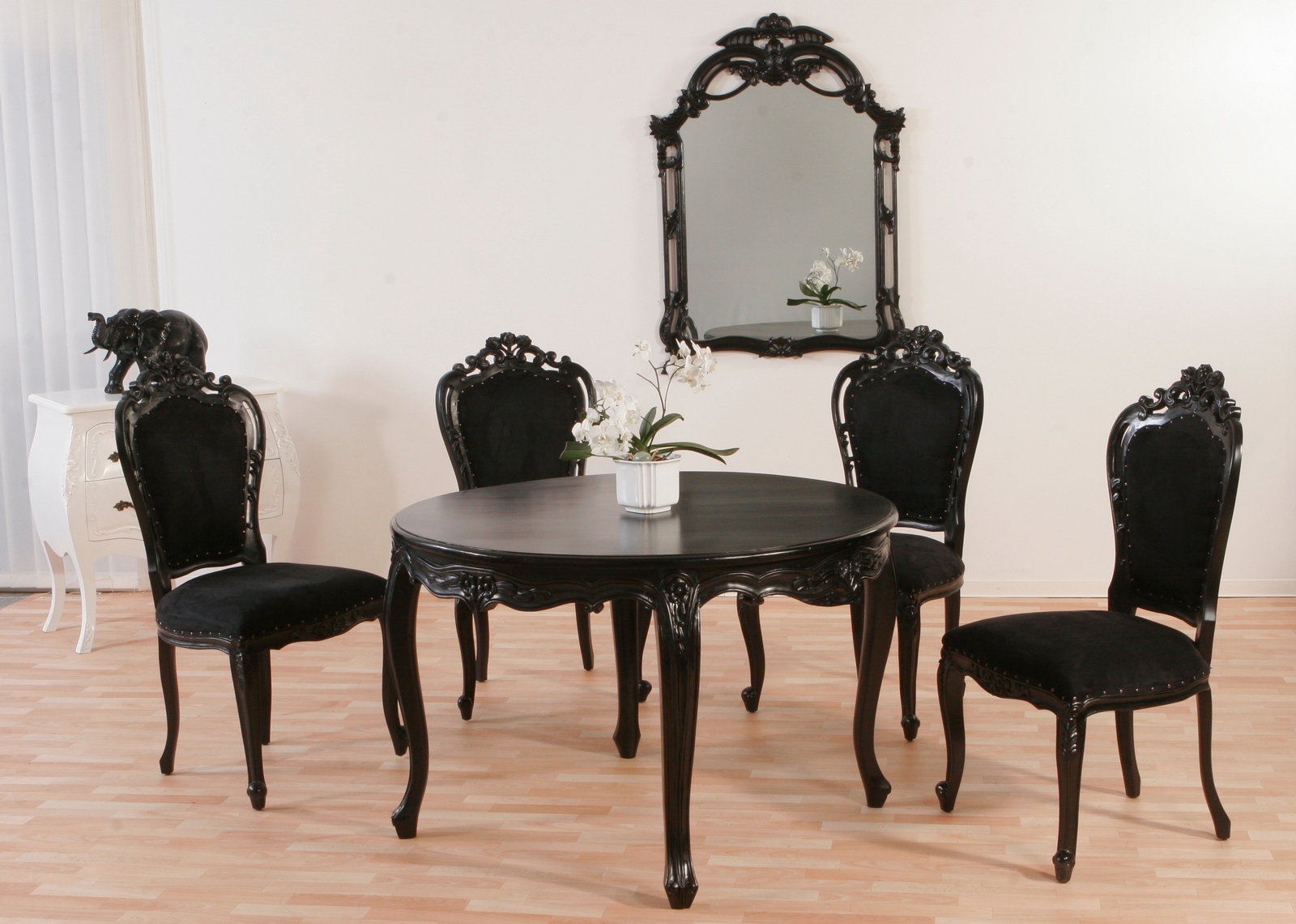 Esstisch Barock Mahagoni Schwarz Lionsstar Gmbh