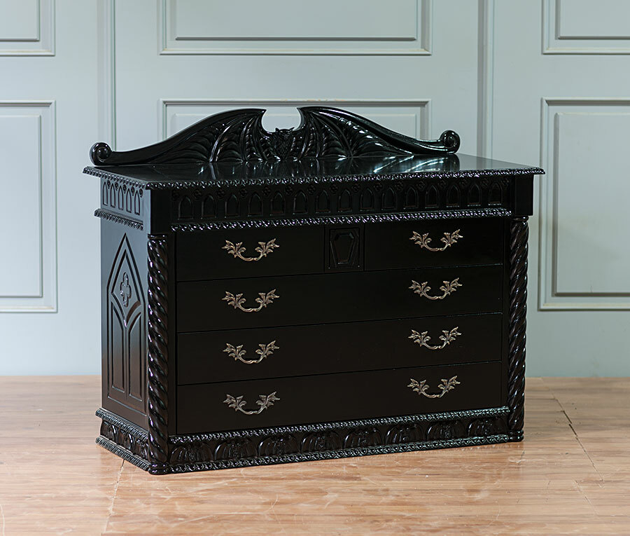 Kommode Massiv Dark Flower Groß