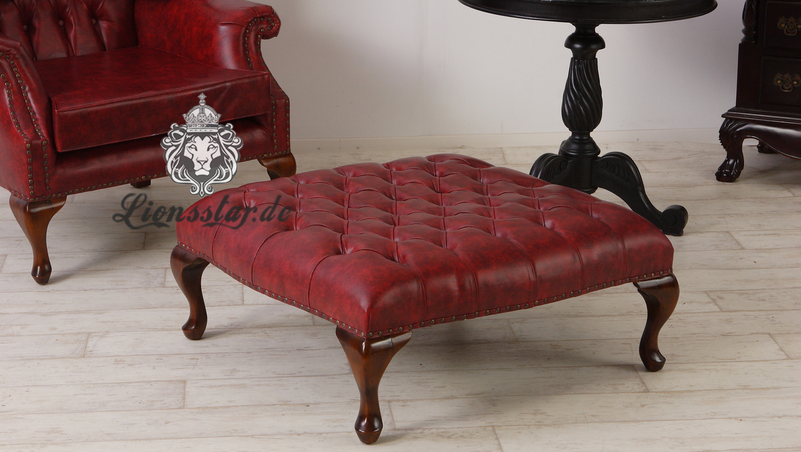 Ohrensessel Kunstleder Chesterfield