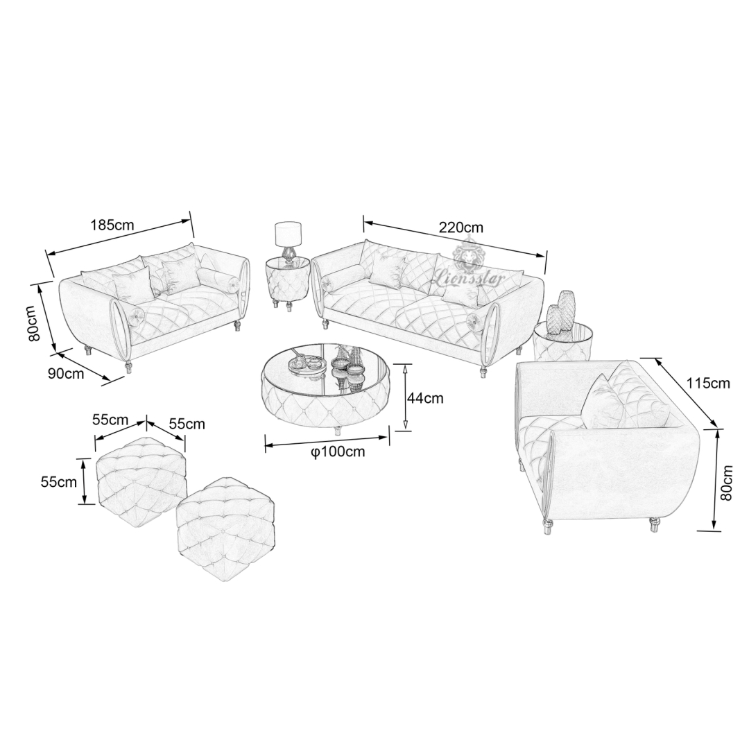 Luxus Design Sofa Set Manhattan