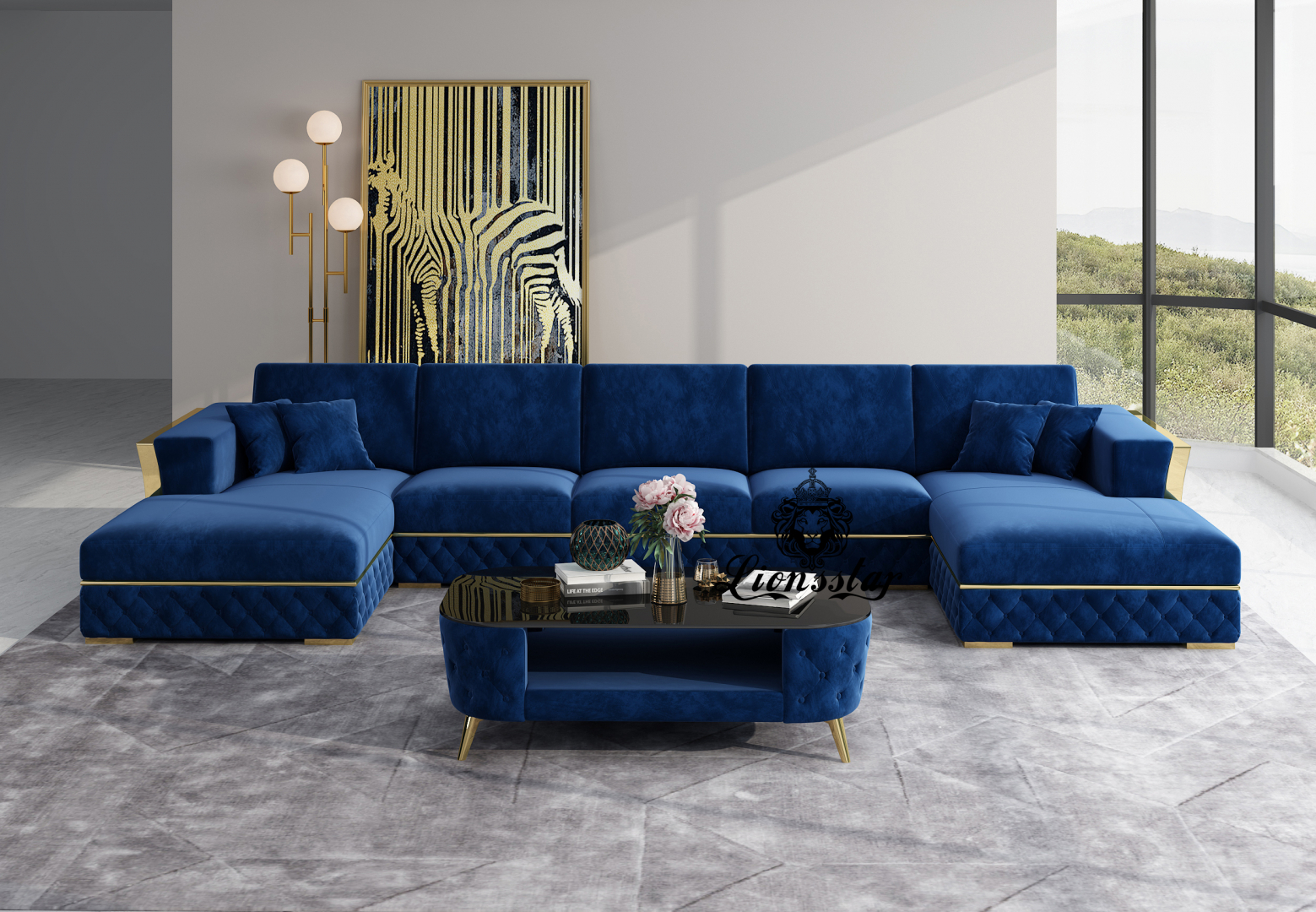 Designer Sofa Loft Style U Form 