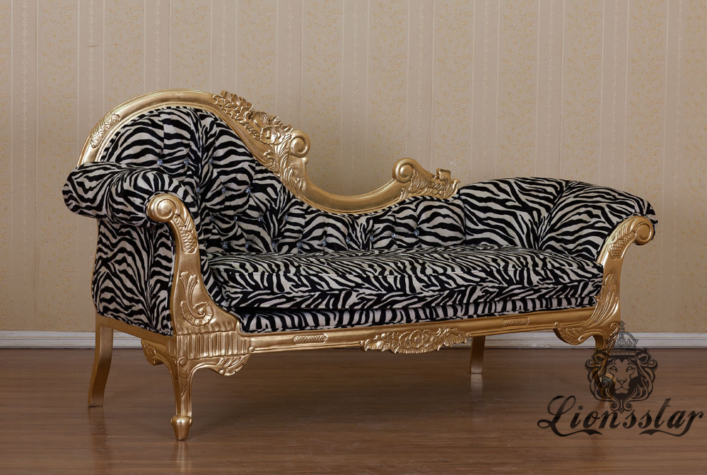 Recamiere Barock Mahagoni Holz R.150 Recamiere Barock Mahagoni Holz R.150