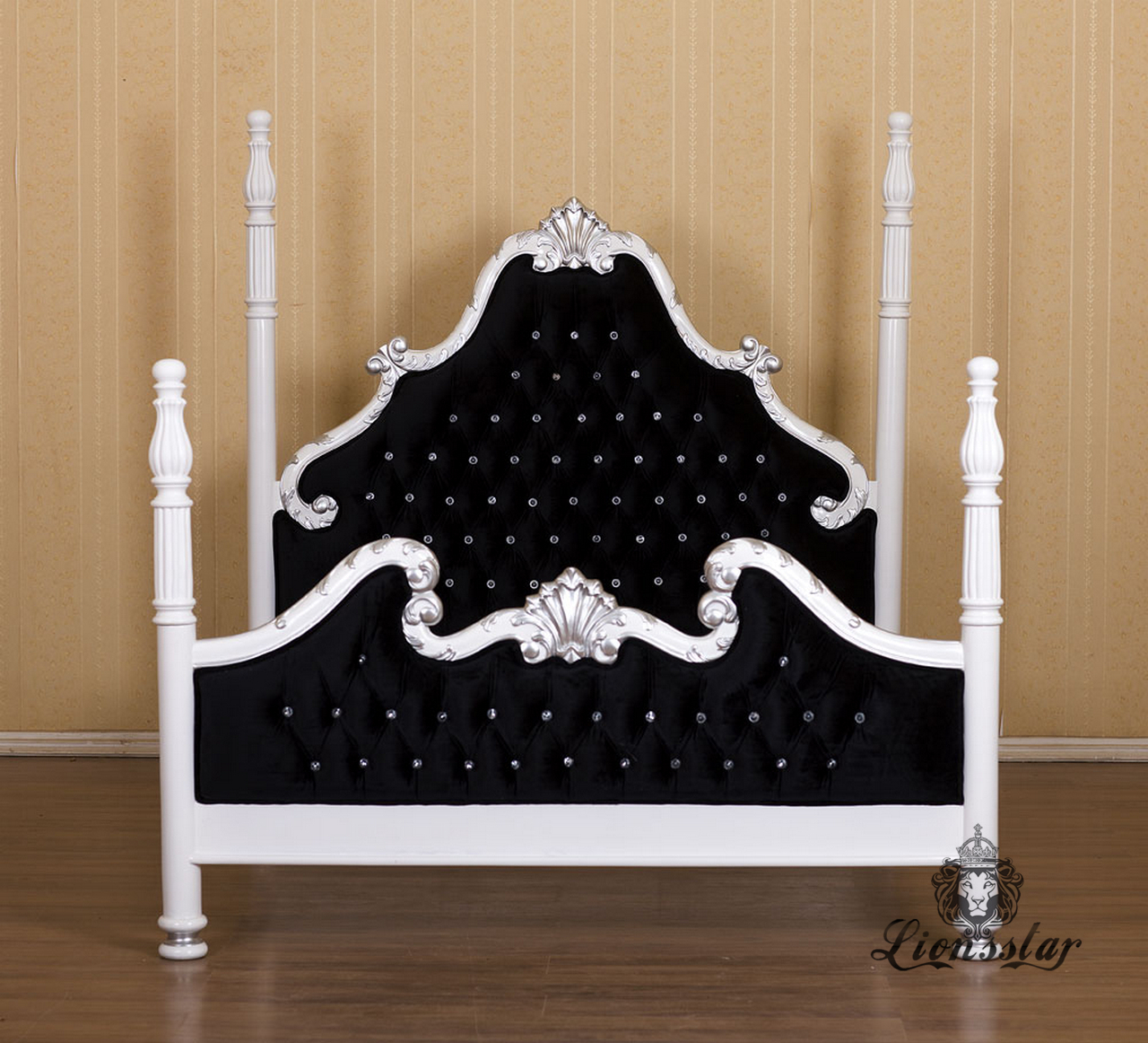 Bett Barock Italia Schwarz