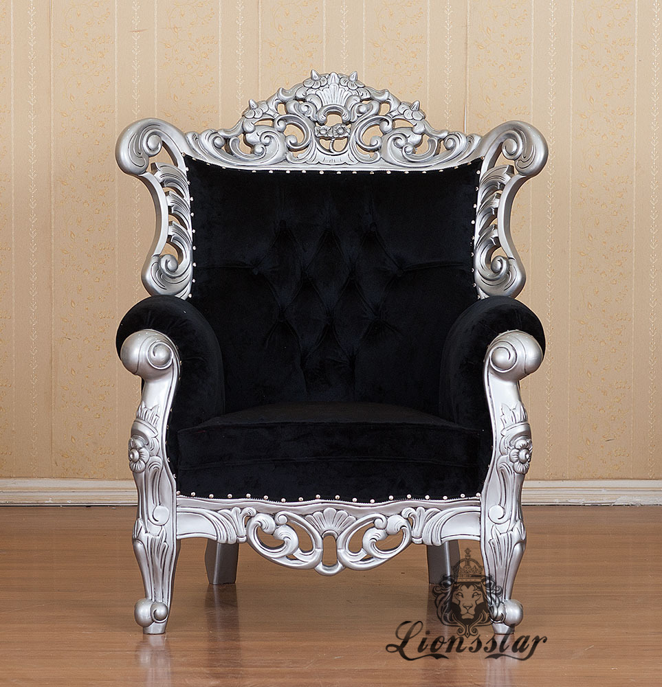 Thronstuhl Barock Silber Thronstuhl Barock Silber