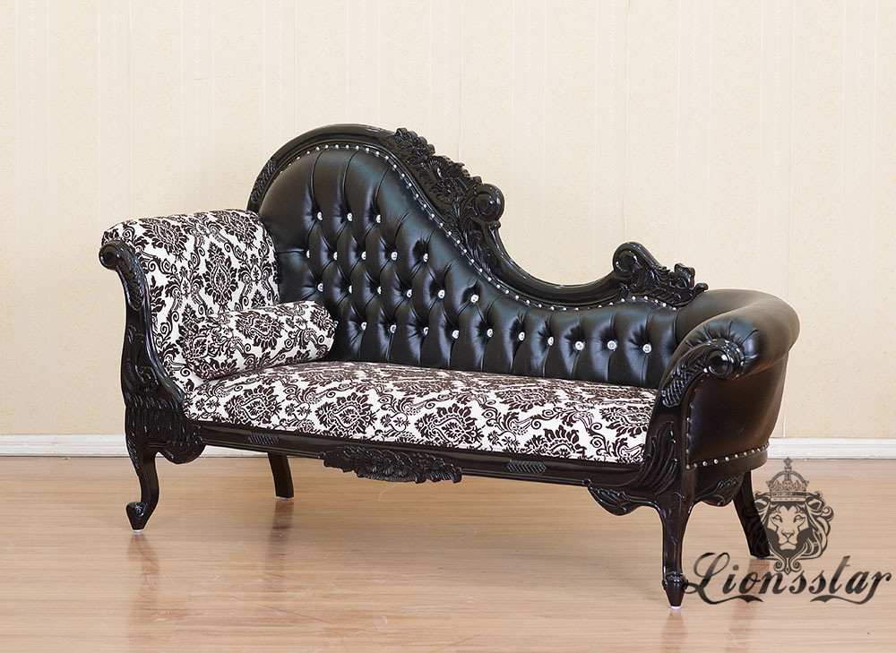 Recamiere Barock Mahagoni Holz R.110 Recamiere Barock Mahagoni Holz R.110