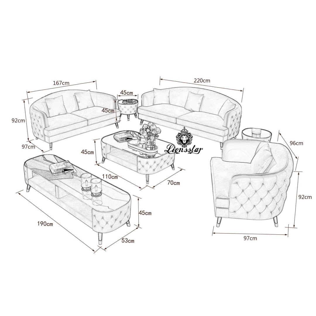 Luxus-Sofa Set Josephine 