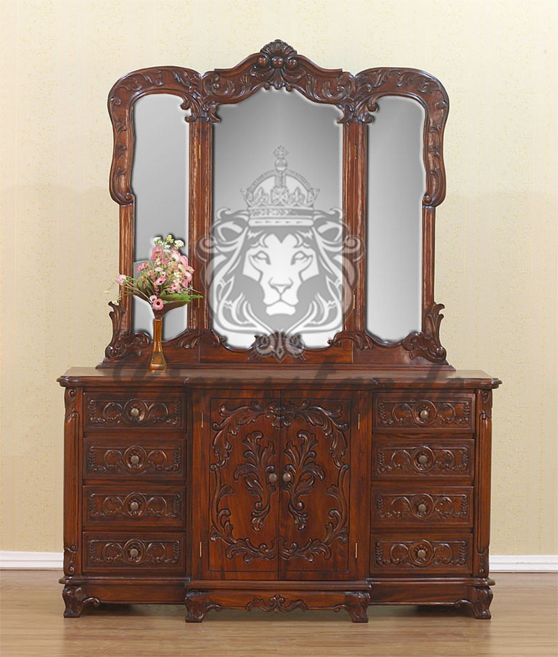 Spiegelkommode Barock Mahagoni Holz Sk.274 Spiegelkommode Barock Mahagoni Holz Sk.274
