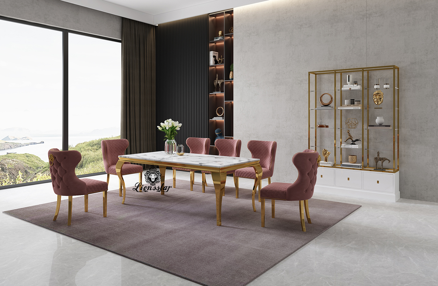 Luxus Designer Esstisch Leonis Aurum II