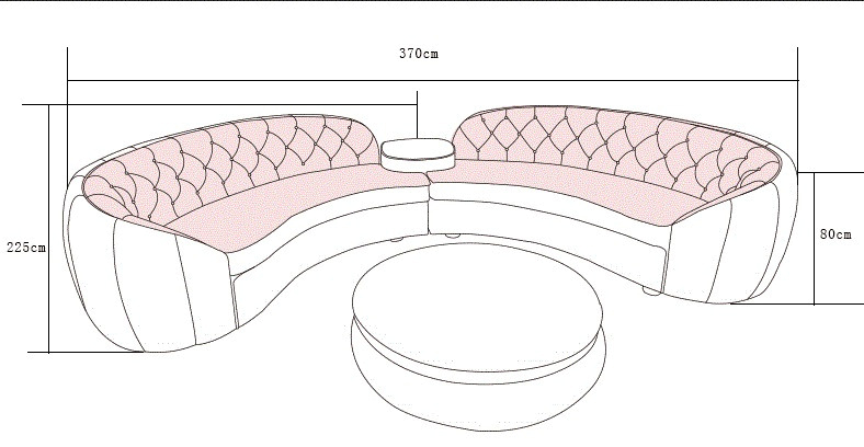 Sofaset Rund Purpur