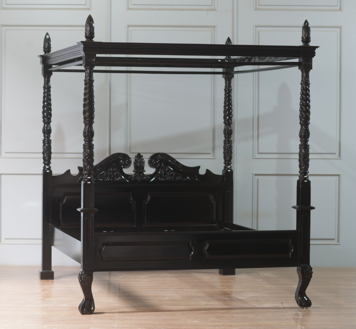 Himmelbett Mahagoniholz Schwarz Himmelbett Mahagoniholz Schwarz