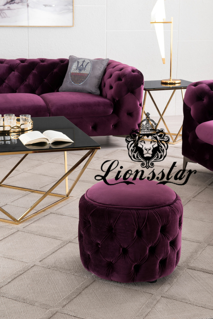 Designer Luxus Sofa Set purpur