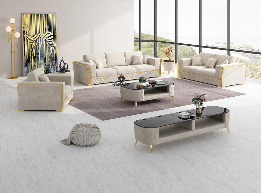  Luxus Designer Sofa Loft Stil Mia