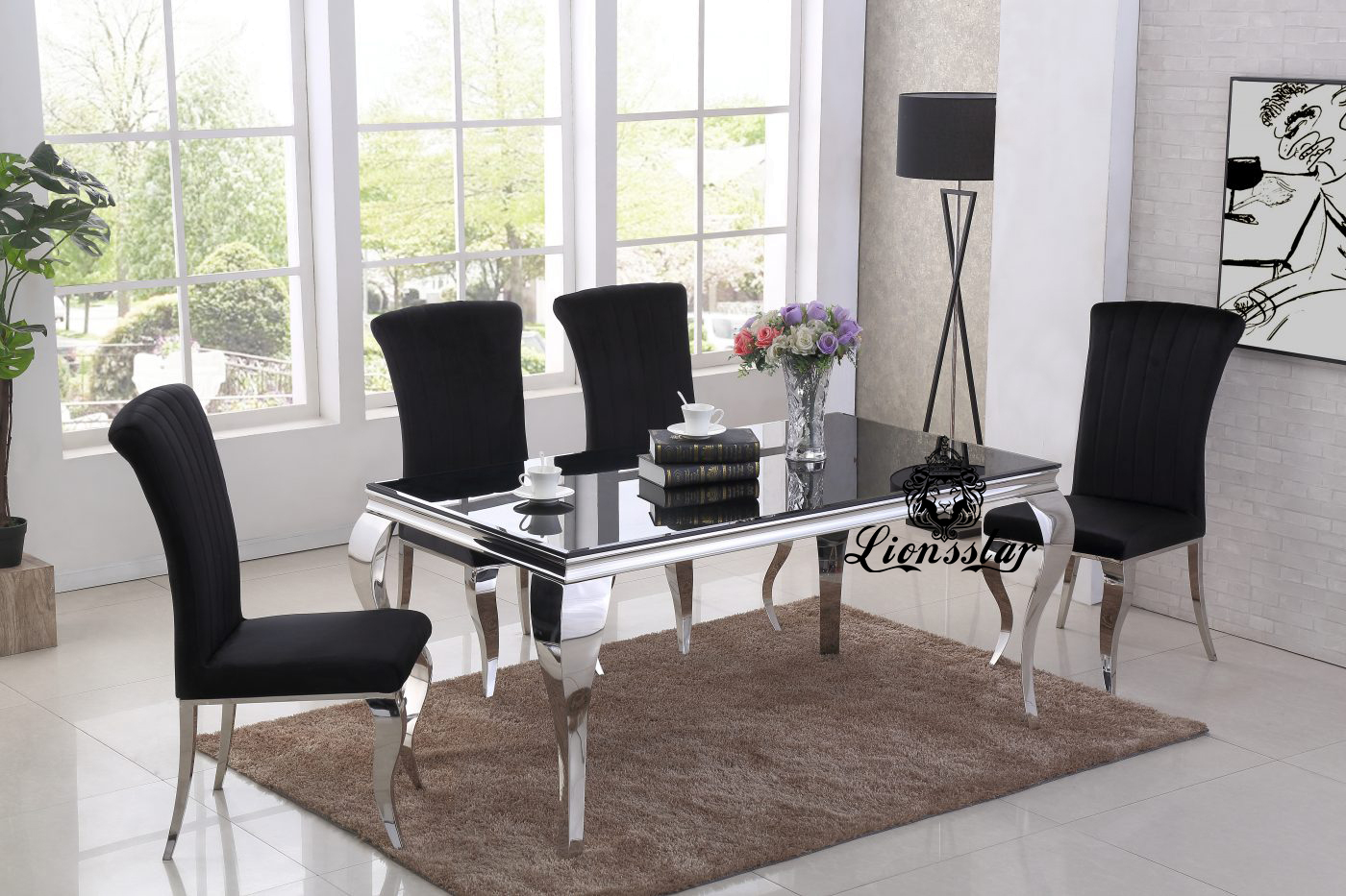 Luxus Designer Esstisch Set Classic