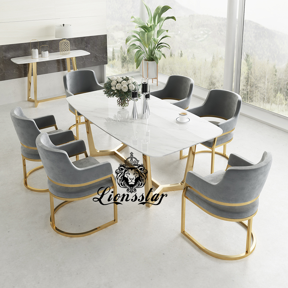 Luxus Stuhl Edel Metall Design