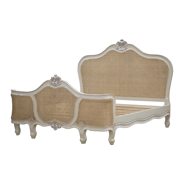 Louis Bett Rattan Weiß Louis Bett Rattan Weiß