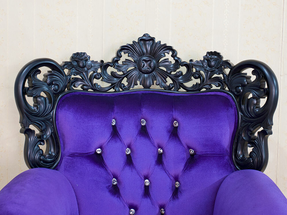 Luxus Sessel Gothik Barock Style Purple