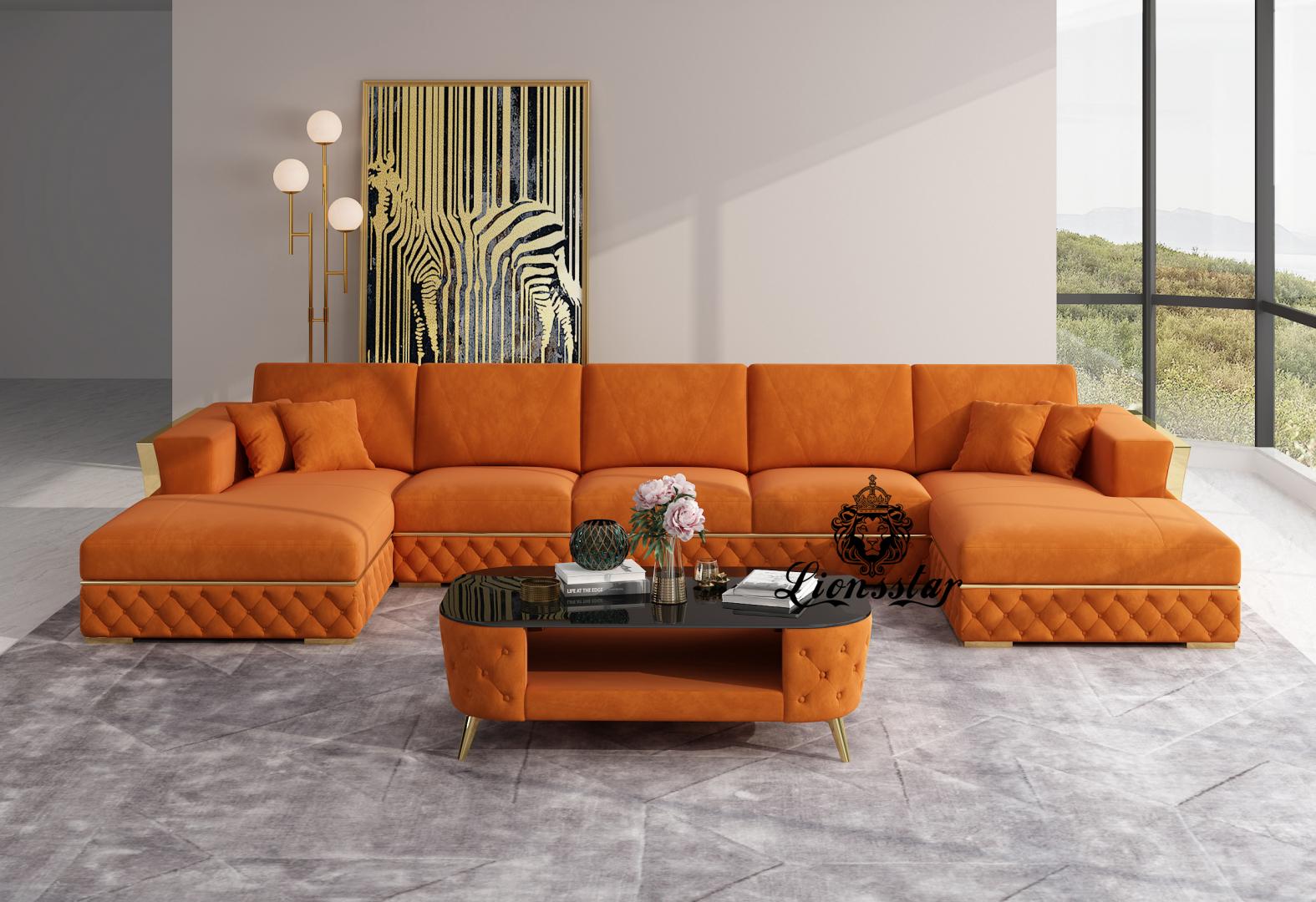 Designer Sofa Loft Style U Form 