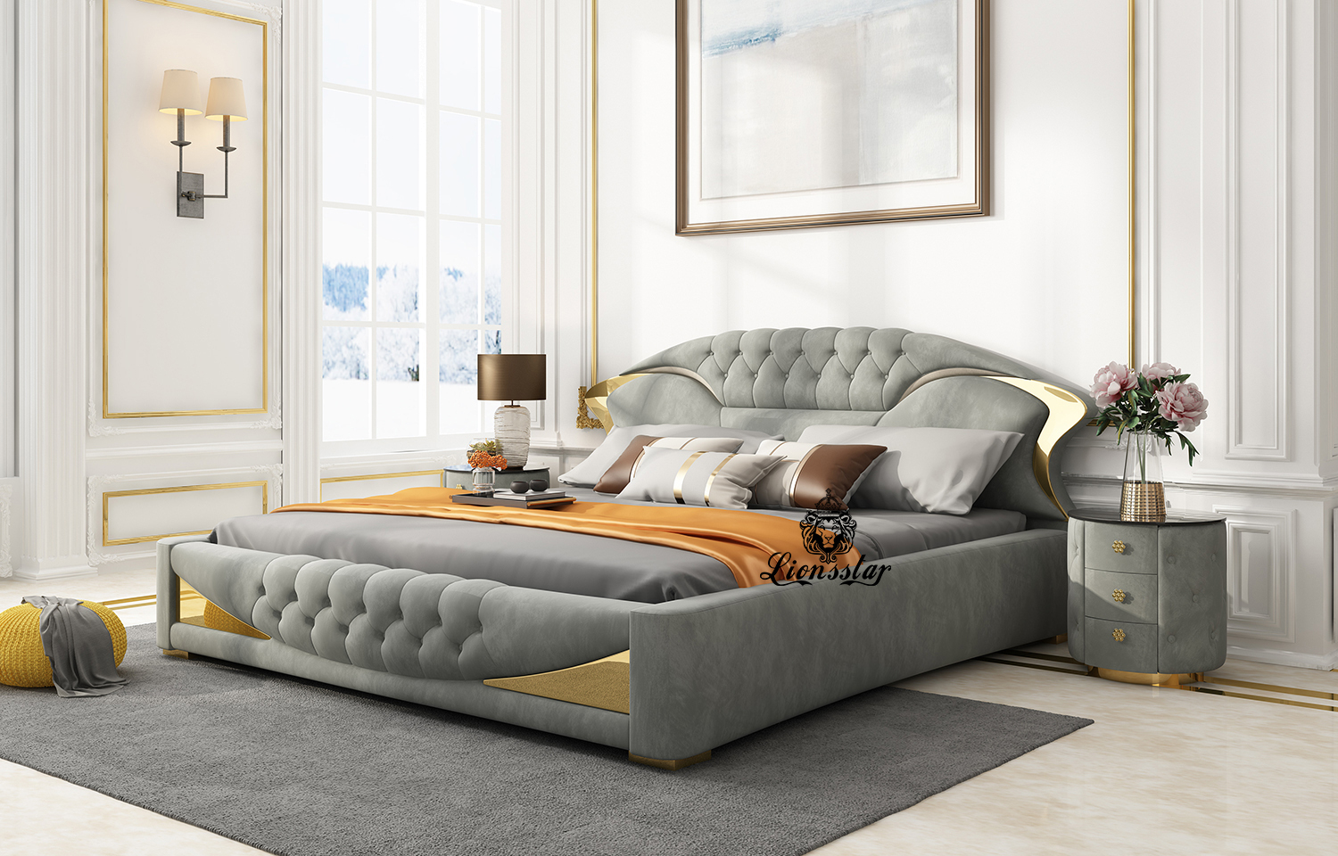 Polsterbett Luxus Designer Bett Kati