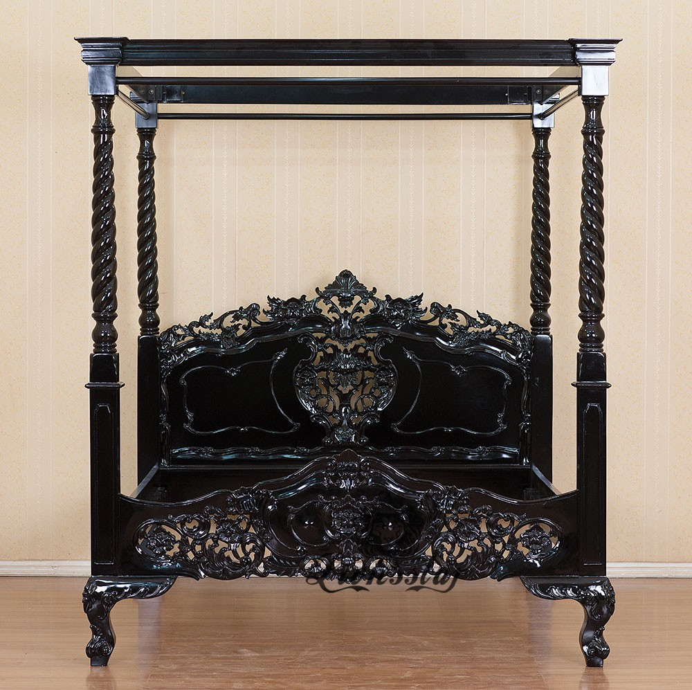 Gothic Himmelbett Schwarz