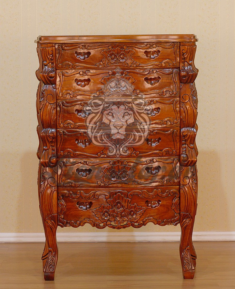 Aktenkommode Barock Mahagoni Holz Ak.132