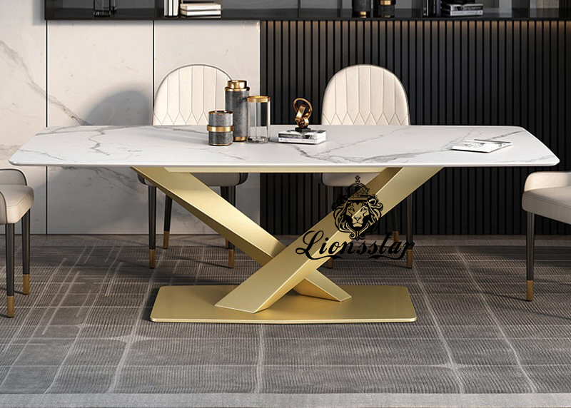 Luxus Designer Esstisch Bridge Silver