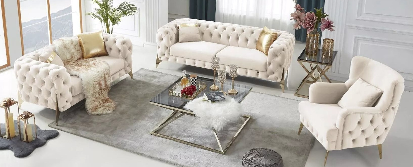 Luxus-Sofa Set Golden Bridge