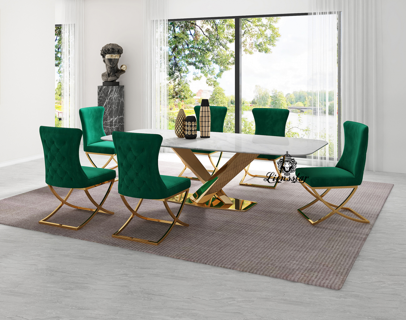 Luxus Designer Esstisch Bridge Gold Luxus Designer Esstisch Bridge Gold