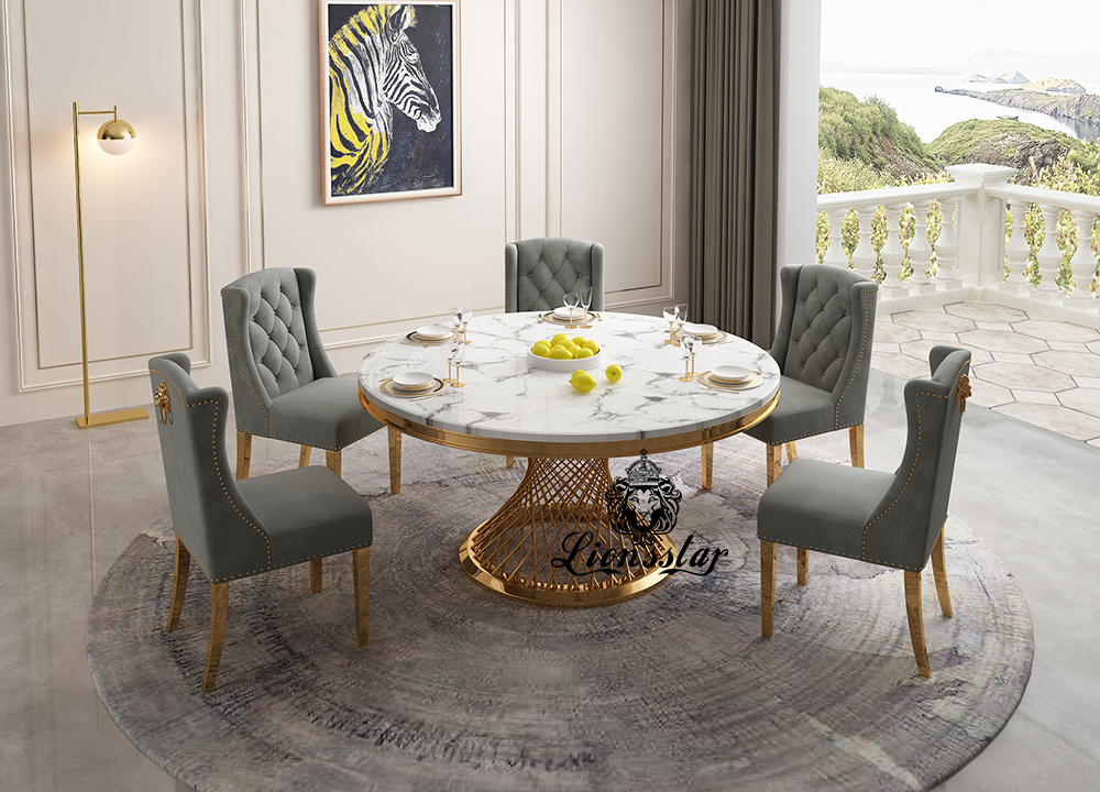 Designer Esstisch Set Golden Spirit Designer Esstisch Set Golden Spirit