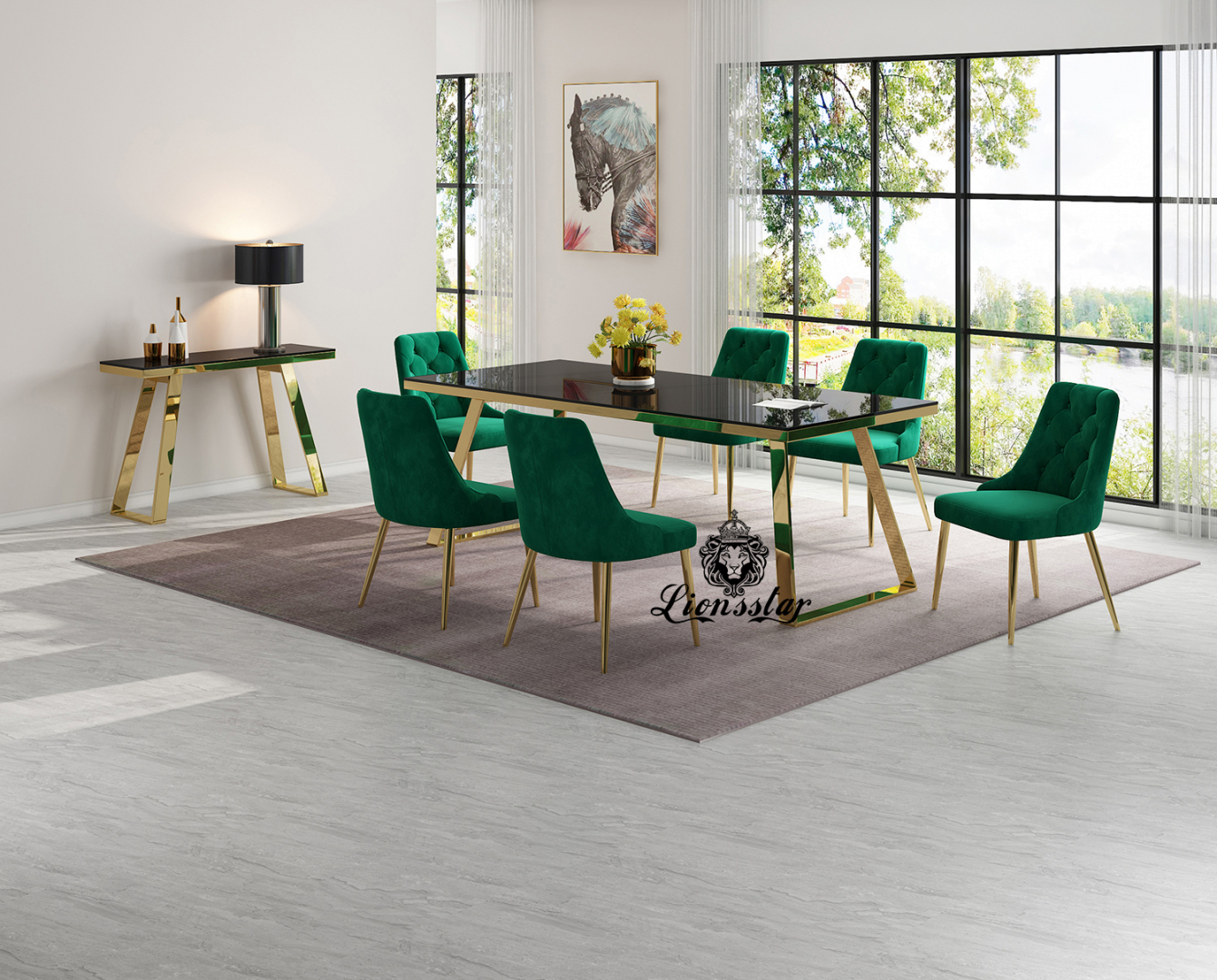 Luxus Designer Esstisch Set Ashley