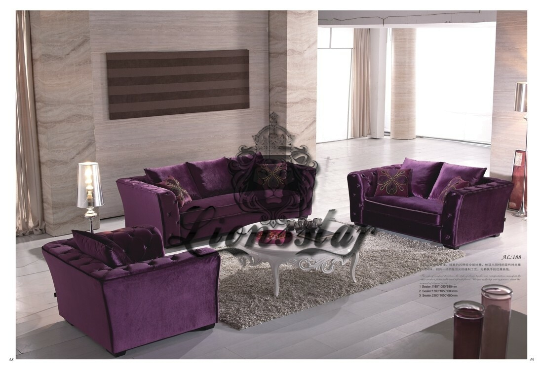 Modernes Sofaset Purpur Modernes Sofaset Purpur