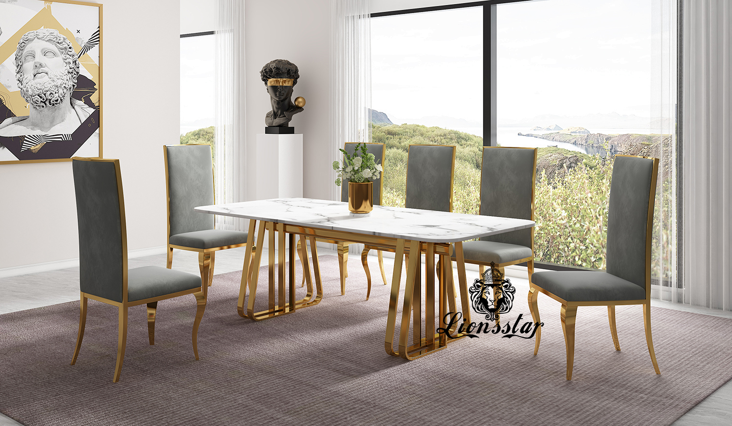 Luxus Esstisch King Design Golden Luxus Esstisch King Design Golden