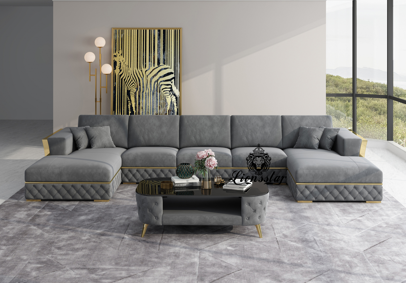 Designer Sofa Loft Style U Form 