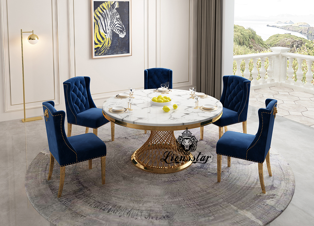 Designer Esstisch Set Golden Spirit Designer Esstisch Set Golden Spirit