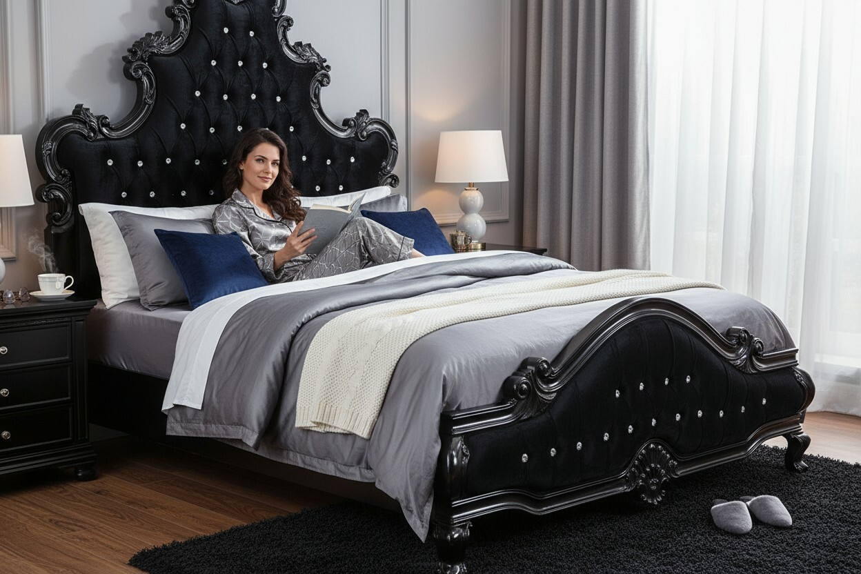 Louis Bett im Gothicstil