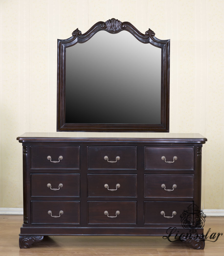 Spiegelkommode Barock Mahagoni Holz Sk.272 Spiegelkommode Barock Mahagoni Holz Sk.272