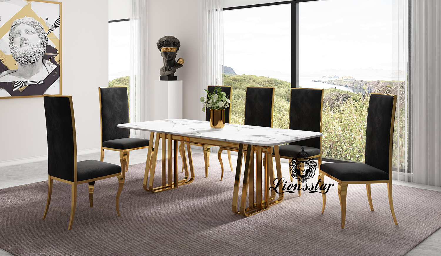 Luxus Esstisch King Design Golden Luxus Esstisch King Design Golden