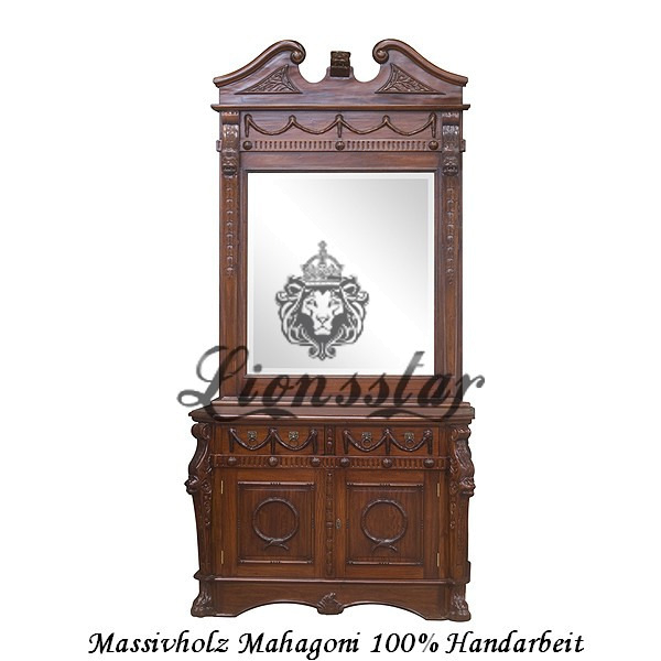 Spiegelkommode Barock Mahagoni Holz Sk.107