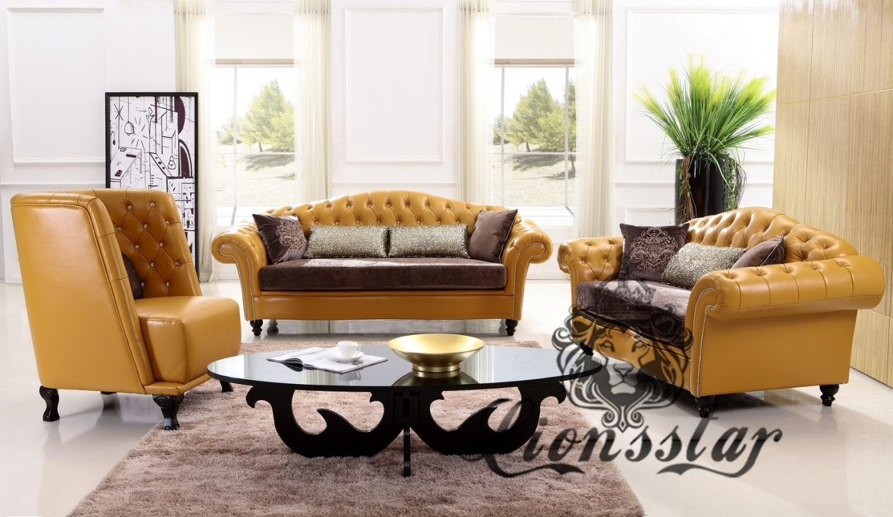 Sofa Set Kunstleder Gelb Sofa Set Kunstleder Gelb