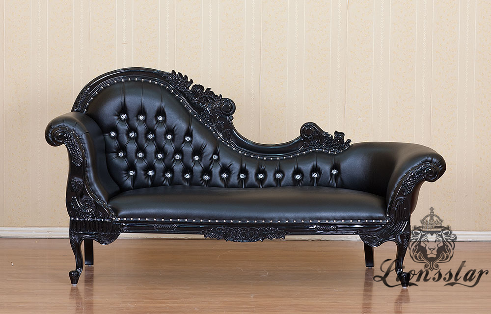 Recamiere Barock Mahagoni Holz R.107 Recamiere Barock Mahagoni Holz R.107