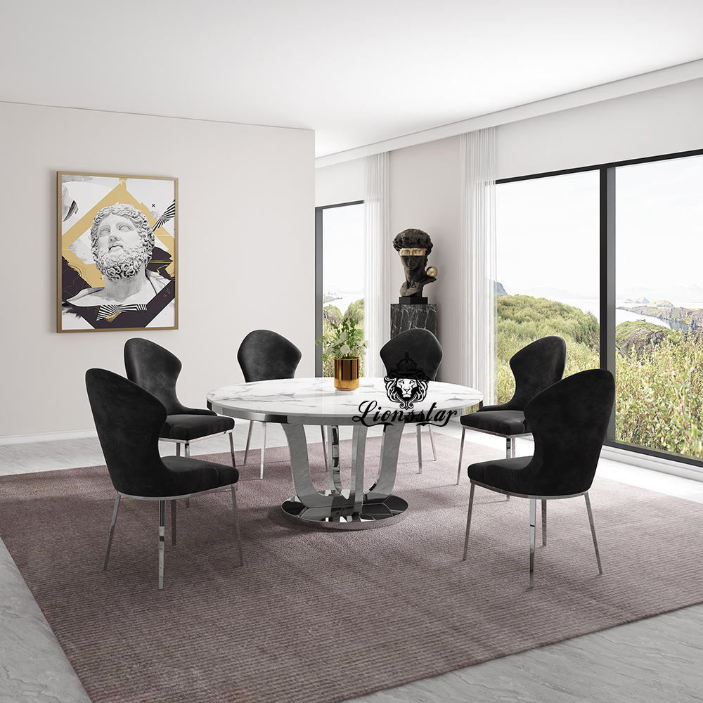 Designer Esstisch Silver Lotus