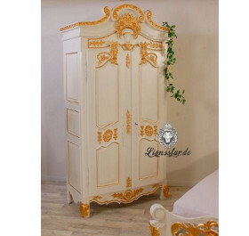 Barock Schrank Weiß-Gold | Lionsstar GmbH