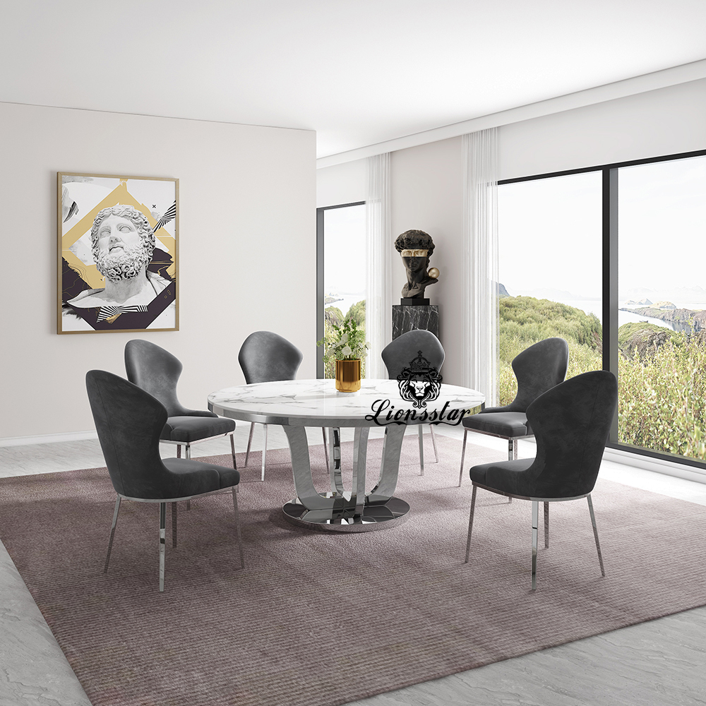 Designer Esstisch Silver Lotus