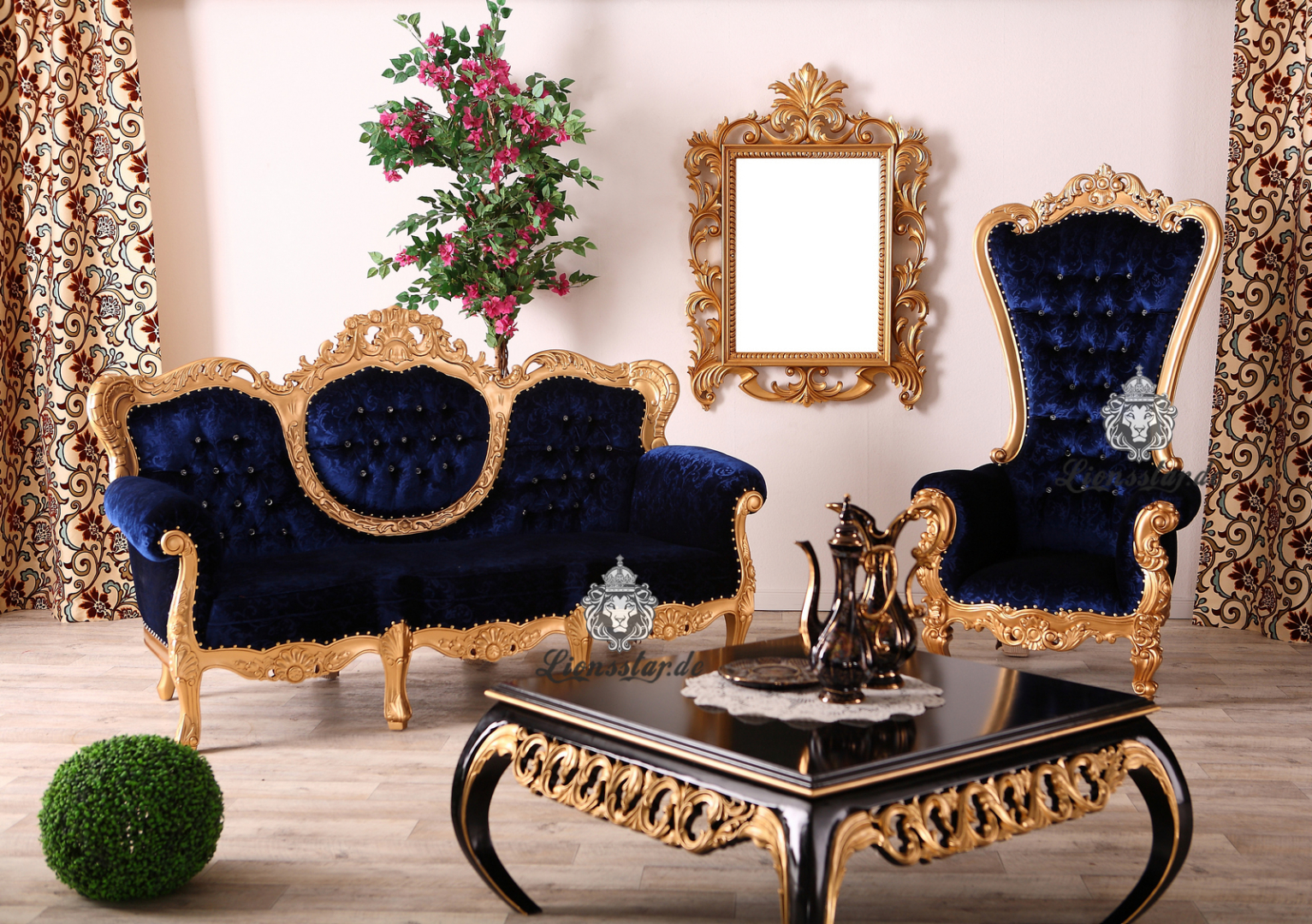 Madeliefje component Gaan Barock Sofa Gold | Lionsstar GmbH