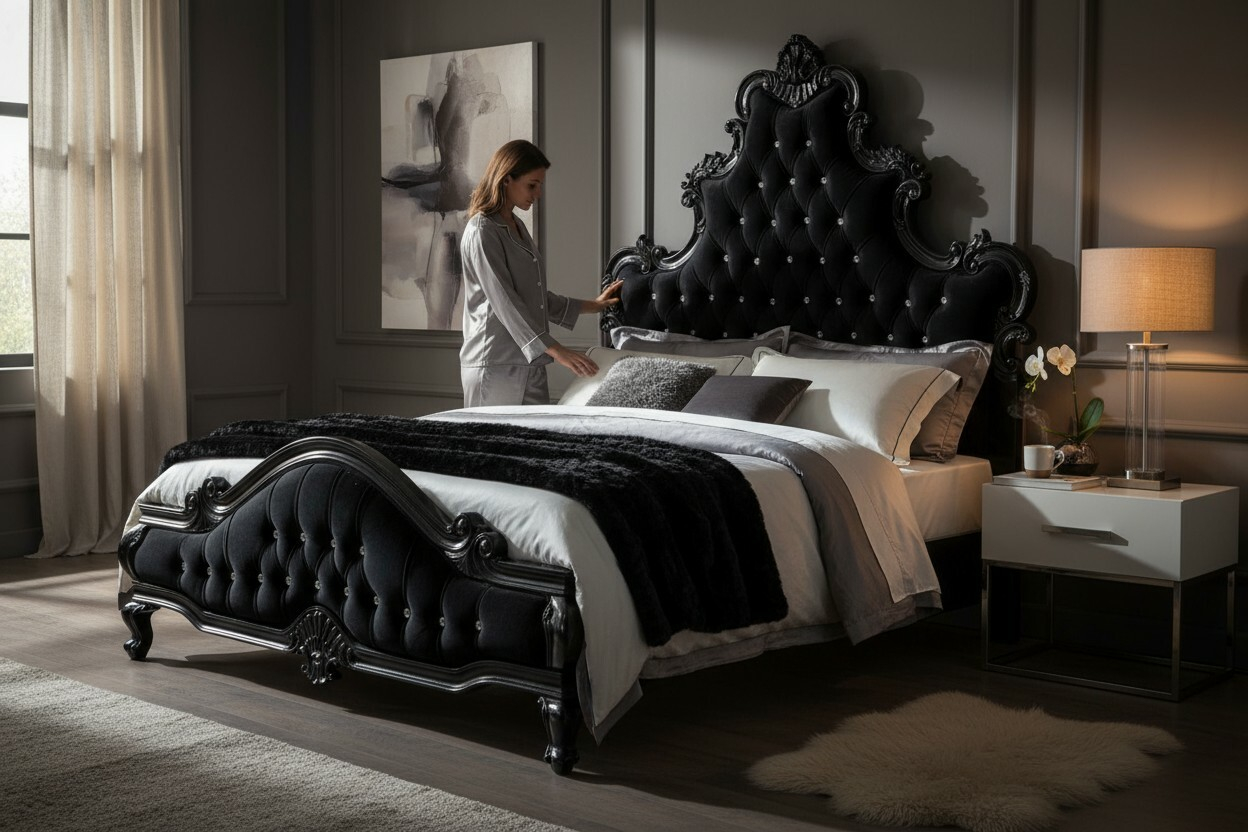 Louis Bett im Gothicstil