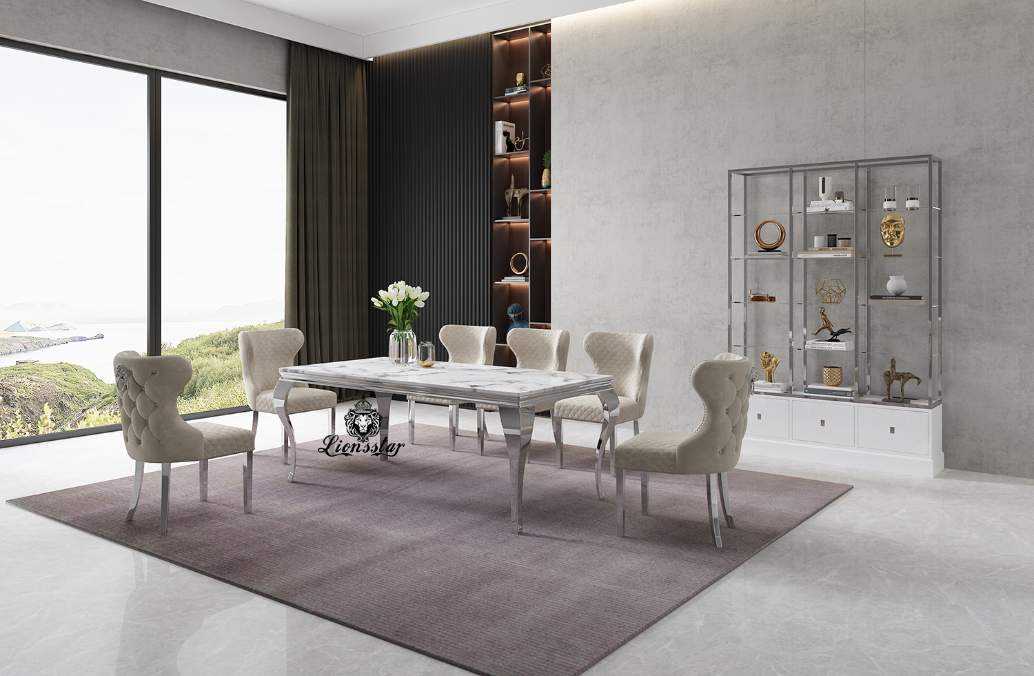 Luxus Designer Esstisch Set Leonis Aurum II Luxus Designer Esstisch Set Leonis Aurum II