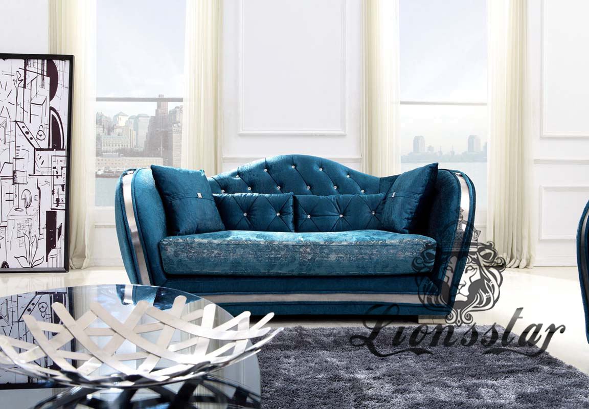 Designer Sofa Blau