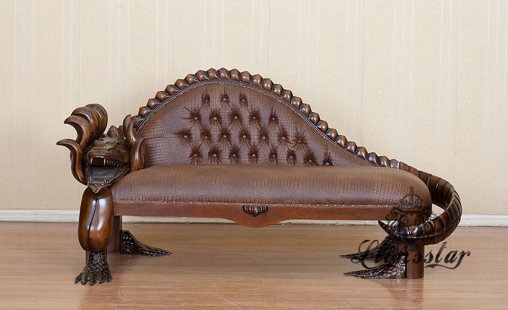 Recamiere Barock Mahagoni Holz R.218 Recamiere Barock Mahagoni Holz R.218