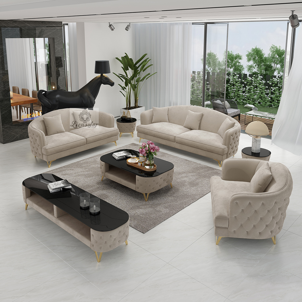 Elegantes Design Sofa-Set Aura  V-Leg