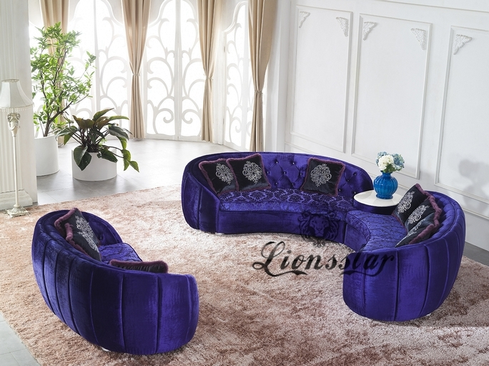 Sofaset Rund Purpur